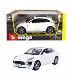 Burago 1:24 Ölçekli Porsche Macan Model Araba Beyaz