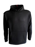 Kapüşonlu Sweatshirt - Siyah