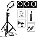 Selfie Led Işık 10inç Youtube,Makyaj,Kuaför 26cm-2m Stand