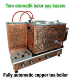 3 demlikli bakır çay kazanı sadece elektrikli bakır çay semaveri Osmanlı Tuğra model Çay Makinesi