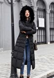 Barbora Günlük Kışlık Tam Boy Şişme Kadın Mont bt180siyah22