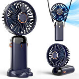 Mini Klima 5 Kademeli Şarjlı Taşınabilir Dijital Led Göstergeli El Fanı Vantilatör