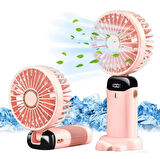 Mini Klima 5 Kademeli Şarjlı Taşınabilir Dijital Led Göstergeli El Fanı Vantilatör