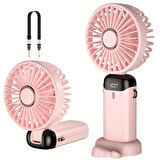 Mini Klima 5 Kademeli Şarjlı Taşınabilir Dijital Led Göstergeli El Fanı Vantilatör