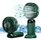 Mini Klima 5 Kademeli Şarjlı Taşınabilir Dijital Led Göstergeli El Fanı Vantilatör