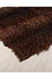 Leopar Desenli Deri Yolluk Halı