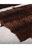 Leopar Desenli Deri Yolluk Halı