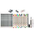 Canson Eskiz Defteri A5 Lyra Dereceli Kalem Polycolor Kuru Boya Cepli Siyah Kalemlik 24 bölmeli Set