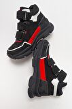 mnpc Erkek Çocuk Siyah Hakiki Deri Anatomik Trekking Bot