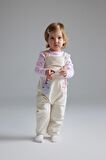 DeFacto Kız Bebek 2'li Takım Unicorn Baskılı Sweatshirt Salopet Tulum E0487A525SPER233