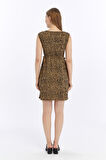 Leopar Desen Bayan Elbise