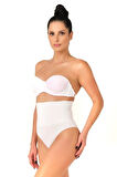Seamless Yüksek Bel Dikişsiz Iz Yapmayan Double Slip Korse Külot 2039 Siyah