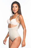 Kadın Bej Göğsü Açık Slip Korse