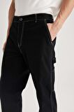 DeFacto Wide Leg Fit Geniş Kalıp Normal Bel Geniş Paça Pantolon B8914AX24SPBK81