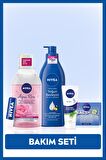 Nivea Besleyici Vücut Sütü 400ml, Makyaj Temizleme Suyu 400ml, El Kremi, Yüz Kremi Ve Dudak Bakım Kremi