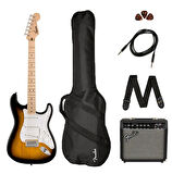 SQUİER SONİC STRATOCASTER 2 TON SUNBURST FRONTMAN 10 G AMFİ ELEKTRO GİTAR SETİ