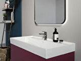 TURKUAZ Sharp Etajerli Lavabo 120x48 cm (Çift Hazneli Çift Batarya Delikli)