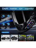 Y20 Max Motosiklet Bluetooth 5.3 Kask Intercom 2 Kişi 300 Metre Eşleşme Özellikli IPX6 Su Geçirmez Kask Kulaklık Çift Telefon Destekli 