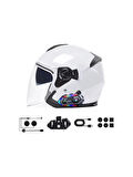 Y20 Max Motosiklet Bluetooth 5.3 Kask Intercom 2 Kişi 300 Metre Eşleşme Özellikli IPX6 Su Geçirmez Kask Kulaklık Çift Telefon Destekli 
