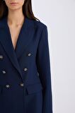 DeFacto Oversize Geniş Kalıp Gömlek Yaka Düğmeli Basic Düz Blazer Ceket D3155AX24AUNV42