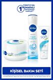 Nivea Kadın Sprey Deodorant Fresh Natural 150ml, Nemlendirici Soft El Bakım Kremi 75ml, Vücut Kremi 300ml