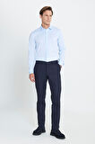 Slim Fit Dar Kesim Beli Gizli Lastikli Yan Cep Klasik Esnek Pantolon