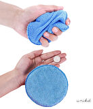 Mikrofiber Wax Pedi Pasta Cila ve Torpido Parlatma Temizleme Aplikatörü Mavi 5 Adet
