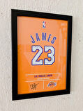 30x42 cm Lebron James Nba Forma Tasarımlı Çerçeveli Poster Tablo