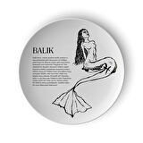 Balık Burcu Porselen Tabak