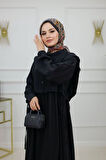 Kadın Tesettür Elbise 2'Li Yelek & Elbise