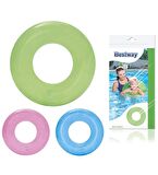 Plaj Topu ve Bestway 36022- 51 cm Şeffaf Çocuk Yüzme Simidi
