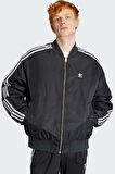 Adidas Adilenium Oversize Reversible Bomber Jacket Erkek Çift Traflı Geniş Kalıp Bomber Ceket Siyah-Mavi