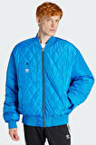 Adidas Adilenium Oversize Reversible Bomber Jacket Erkek Çift Traflı Geniş Kalıp Bomber Ceket Siyah-Mavi