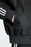 Adidas Adilenium Oversize Reversible Bomber Jacket Erkek Çift Traflı Geniş Kalıp Bomber Ceket Siyah-Mavi
