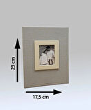 NRCN 10x15 cm 200'lük Koton Desenli Lüks Fotoğraf Albümü (Vizon)
