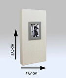 NRCN 10x15 cm 300'lük Koton Desenli Lüks Fotoğraf Albümü (Krem)