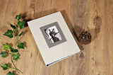NRCN 15x21 cm 100’lük Koton Desenli Lüks Fotoğraf Albümü (Krem)