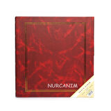 NRCN 20 Yaprak [40 SAYFA]-31X32 cm Manyetik Yapışkanlı Ciltbezli Fotoğraf Albümü (Bordo)