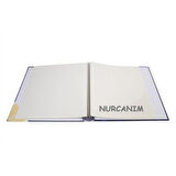 NRCN 20 Yaprak [40 SAYFA]-31x32 cm Manyetik Yapışkanlı Ciltbezli Fotoğraf Albümü (Lacivert)