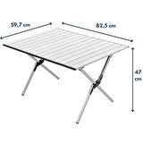 HABITAT KATLANABİLİR ALÜMİNYUM KAMP VE PİKNİK MASASI BÜYÜK BOY