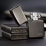 Zippo Çakmak Logo Black ice Buz Siyahı 150zl