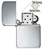 Zippo Rep Hand Satin SS Çakmak
