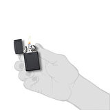 Zippo Çakmak Slim ince Black Matte Siyah Çakmak 1618