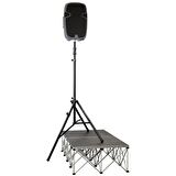 Ultimate Support Ts-110bl Tall Speaker Stand With Leveling Leg, Air-lift - Tek