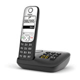 Gıgaset A690a, Dect Telefon, Siyah, Tele Sekreterli, 14 Saat Konuşma, 180 Saat Bekleme, 100 Kişilik Rehber