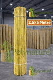 Doğal Kamış Bambu Çit 2.5 x5m Bahçe Teras Balkon Gizlilik Perdesi Gölgelik Örtü