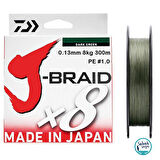 Daiwa J Braid PE 8X İp Misina 0.13mm 8kg 300mt Koyu Yeşil