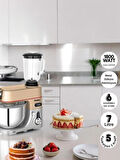 Robx Sr50 Döküm Gövde 7 Litre Içli Köfte Hamur Yoğurma Kıyma Çekme Erişte Blender Çıpıcı mixer Set