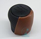 Fiat Punto Ve Linea Deri Vites Topuzu (2006-2017) Taba-Siyah Model