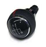 Golf 5 - Golf 6 Deri Vites Topuzu (5 İleri - Kırmızı Dikişli )